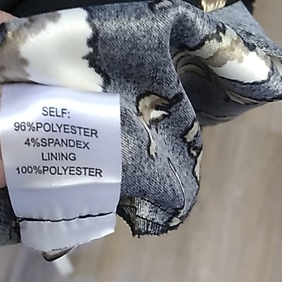 Oleg Cassini Dress sz 14 Black/ Taupe / Brown... - Picture 9 of 16